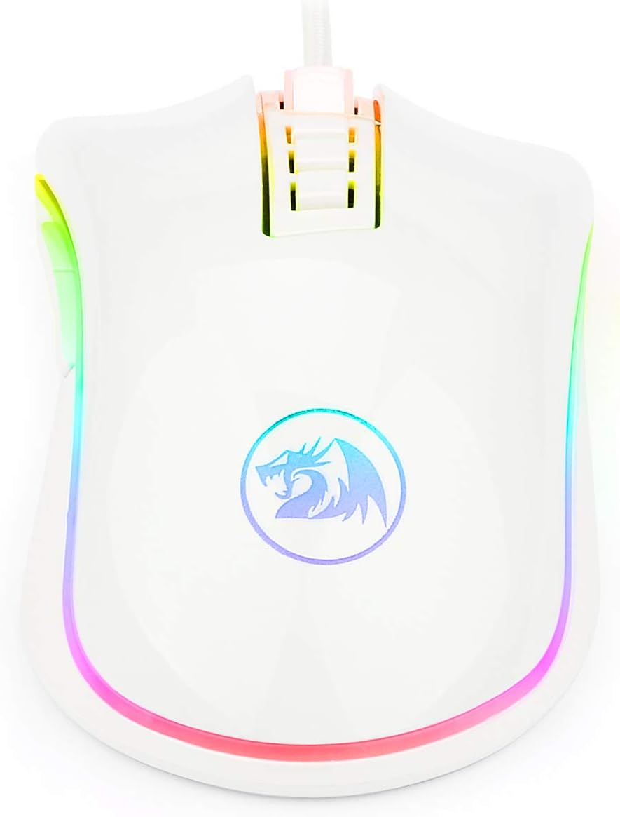 REDRAGON COBRA - MOUSE GAMING, RGB, BLANCO