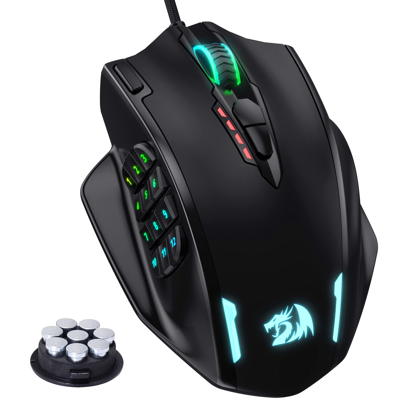 REDRAGON IMPACT - MOUSE GAMING, RGB, NEGRO