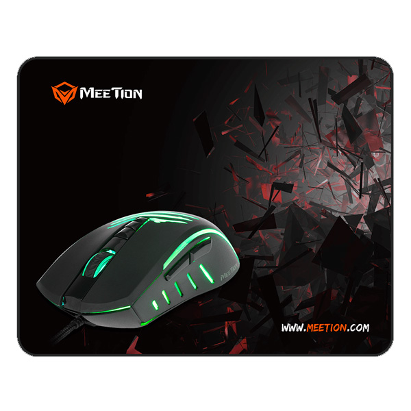 Meetion MTC011 Gaming Mouse RGB + Pad Combo - 6D / 4 Niveles DPI ajustables / Sensor Óptico Pro-Gaming