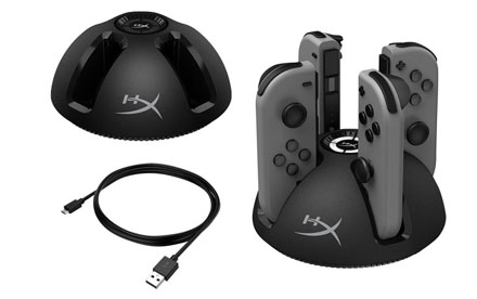 HyperX ChargePlay Quad - Estación de carga - 4 conectores de salida (Joy-Con connector) - HX-CPQD-U - Accesorios