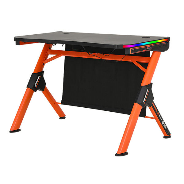 Meetion MT-DSK20 Escritorio Gaming con Luz Led RGB - Negro / Naranja