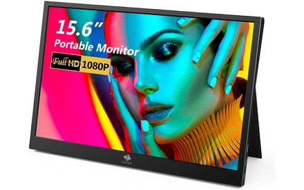 Monitor portátil para ordenador portátil, Z-Edge 15.6 pulgadas USB C portátil, Full HD 1920x1080p IPS pantalla portátil de juegos 178° vista completa, Plug-n-Play para PC portátil PS4 Xbox One Switch