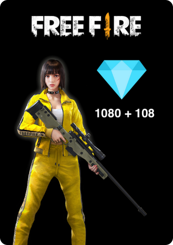 Free Fire Codigo Digital - 1080 Diamantes + 108 Bonus