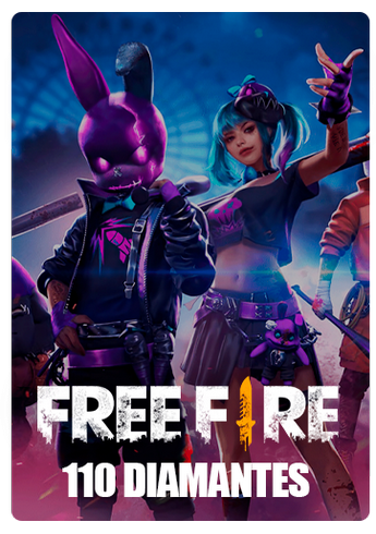 Free Fire Recarga por ID - 100 Diamantes + 10 Bonus