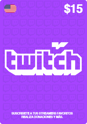 Gift Card Twitch - Código Digital $15