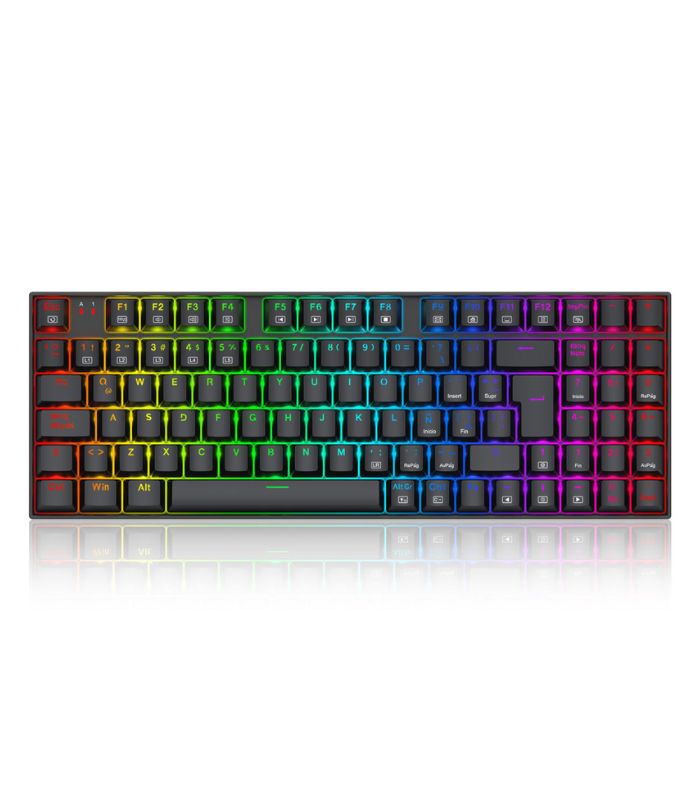 REDRAGON ZIGGS - TECLADO GAMING MECANICO, RGB, ESP, NEGRO