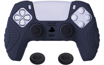 Guardian Edition Midnight Blue - Carcasa de silicona para control PS5, diseño ergonómico y suave