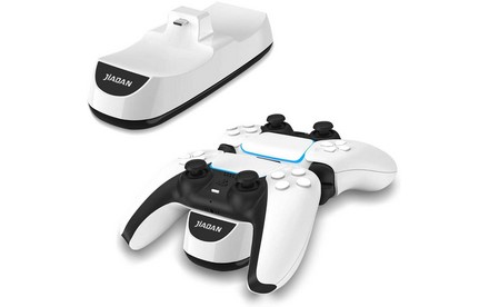 Ps5 DualSense Estación de carga para Playstation 5, Carga hasta dos controles inalámbricos DualSense. (Blanco)