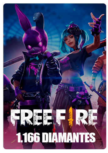 Free Fire Recarga por ID - 1060 Diamantes + 106 Bonus