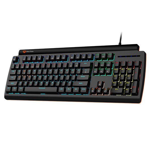 Meetion Olly Go MK600RD Teclado Mecánico RGB de Gaming - Switch tipo RED / USB / Rainbow LED / Negro