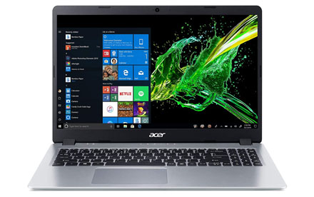 Acer Aspire Laptop portátil delgada, pantalla IPS Full HD de 15.6 pulgadas, AMD Ryzen 3 3200U, gráficos Vega 3, 4GB DDR4, 128GB SSD, teclado retroiluminado