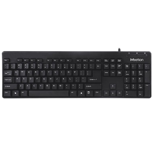 Meetion AK100 Teclado Estándar - USB / Resistente al agua / Negro