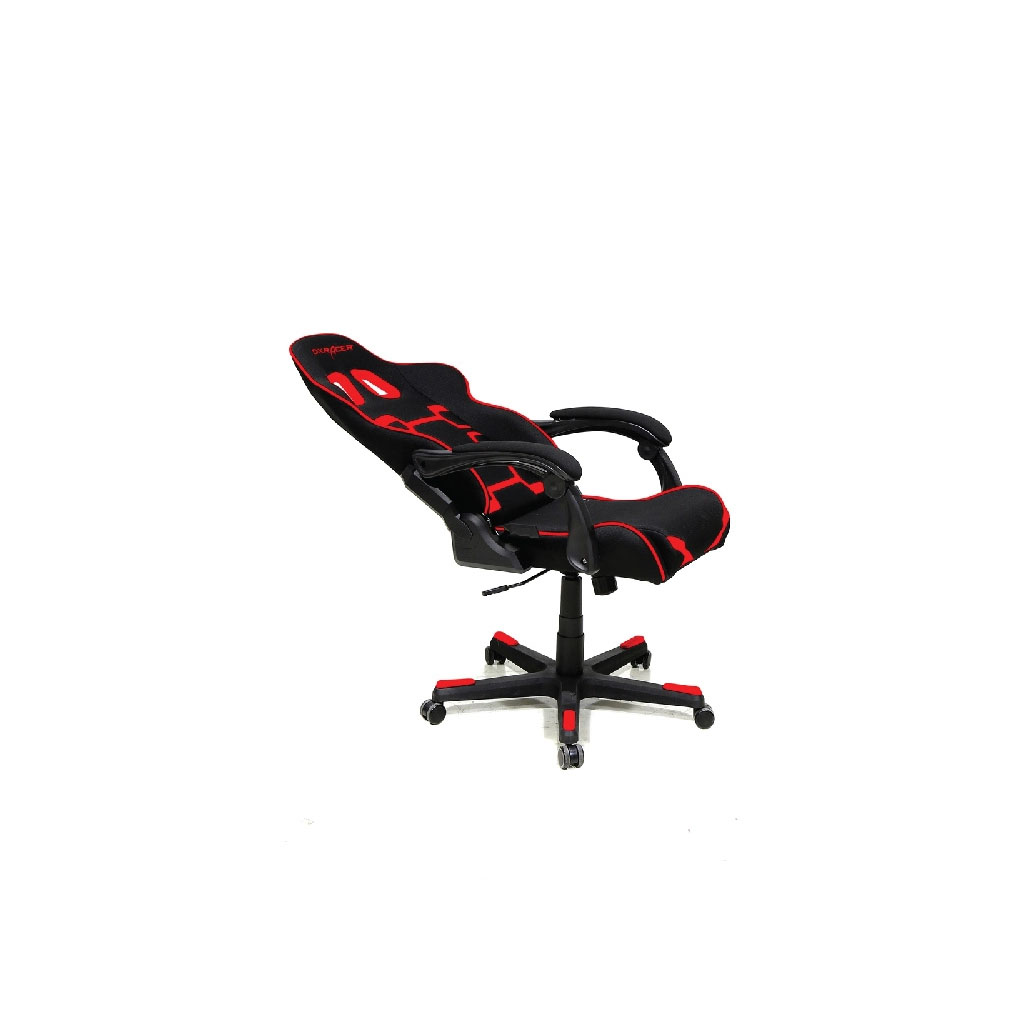 DXRacer O-Series OA168/NW - Silla para Gamer Ajustable, Base de Nilon, Soporte Cuello/Lumbar, Inclinación 175°, Ruedas Silenciosas, Negro/Rojo